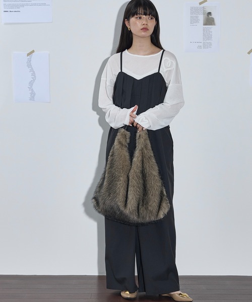 THE YOn（ザヨン）の「エコファートライアングルトートバッグ（トートバッグ・レディース・グレー/ベージュ/ブラウン・FREE）」の17枚目の写真