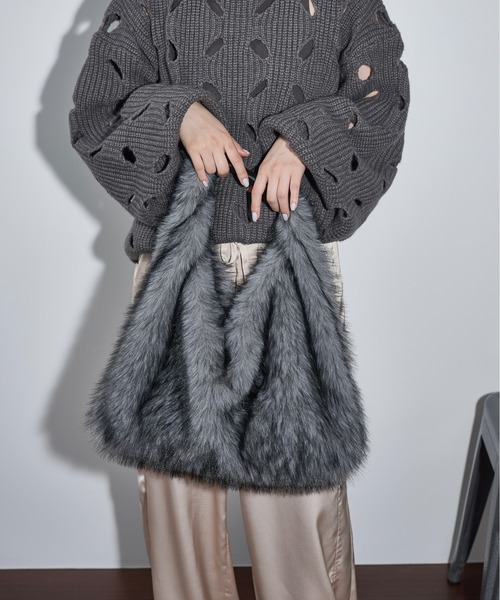 THE YOn（ザヨン）の「エコファートライアングルトートバッグ（トートバッグ・レディース・グレー/ベージュ/ブラウン・FREE）」の12枚目の写真