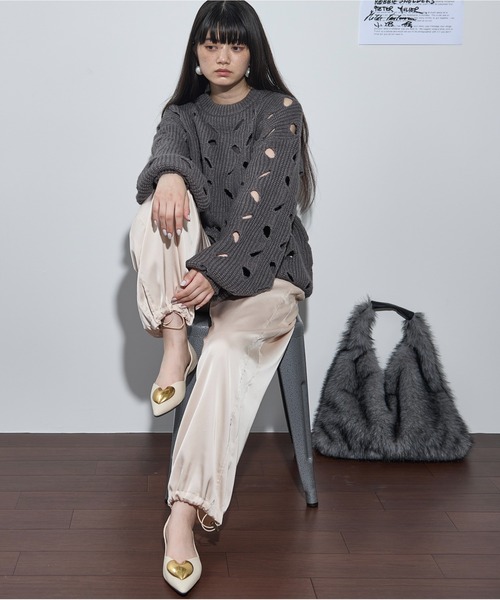 THE YOn（ザヨン）の「エコファートライアングルトートバッグ（トートバッグ・レディース・グレー/ベージュ/ブラウン・FREE）」の11枚目の写真