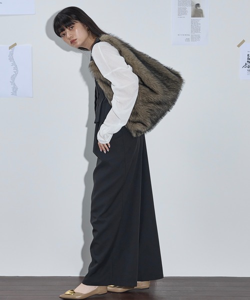 THE YOn（ザヨン）の「エコファートライアングルトートバッグ（トートバッグ・レディース・グレー/ベージュ/ブラウン・FREE）」の15枚目の写真