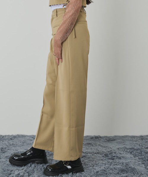 paravion（パラビオン）の「ダブルタックスラックス/セットアップ可能（スラックス・レディース・ブラック/ベージュ・FREE）」の15枚目の写真