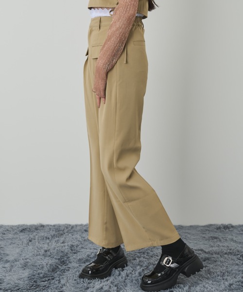 paravion（パラビオン）の「ダブルタックスラックス/セットアップ可能（スラックス・レディース・ブラック/ベージュ・FREE）」の17枚目の写真