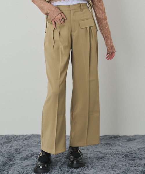 paravion（パラビオン）の「ダブルタックスラックス/セットアップ可能（スラックス・レディース・ブラック/ベージュ・FREE）」の14枚目の写真