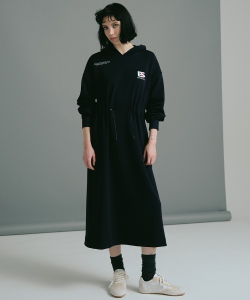 DOUBLE STANDARD CLOTHING（ダブルスタンダードクロージング）の「アクアスーティングジャージーワンピース（ワンピース・レディース・ネイビー/ブルー/オフホワイト・38/36）」の2枚目の写真