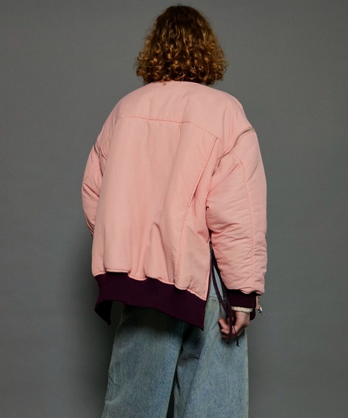 MAISON SPECIAL(メゾンスペシャル)の「Bicolor Reversible MA-1/バイカラーリバーシブルMA-1【MAISON SPECIAL/メゾンスペシャル】(MA-1・レディース・チャコールグレー/カーキ/ブラック/ボルドー・FREE)」の17枚目の写真