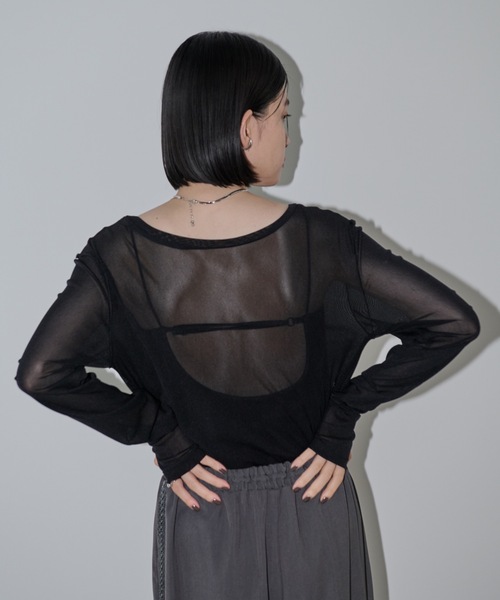 メッシュシアーロングスリーブTEE（Tシャツ/カットソー