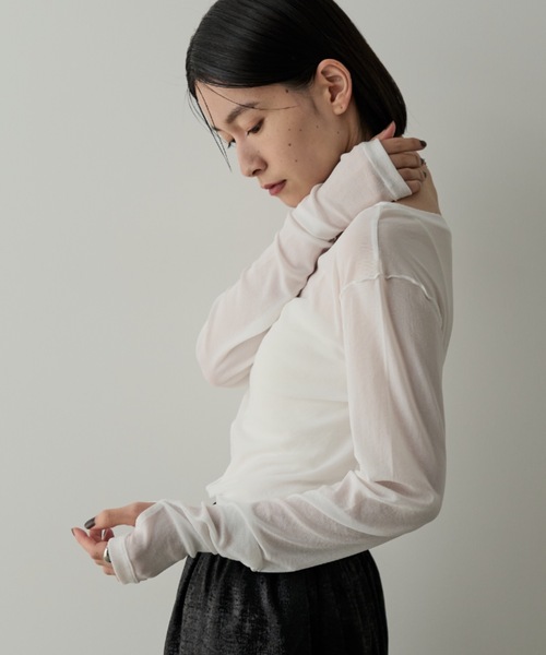 メッシュシアーロングスリーブTEE（Tシャツ/カットソー