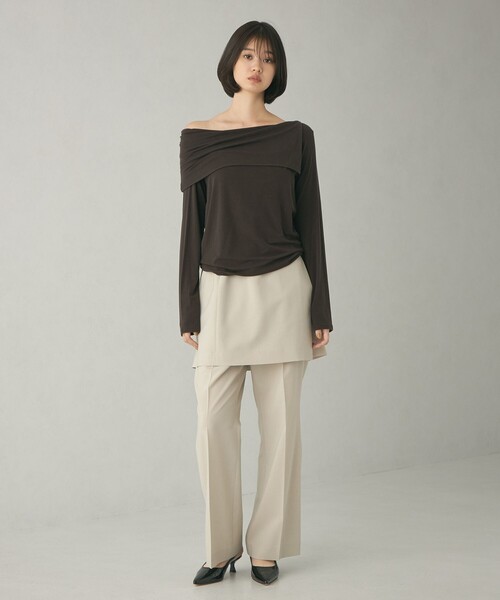 【セール】＜EMMEL REFINES＞EM ベアテン オフショル ロングスリーブ カットソー（Tシャツ/カットソー）｜EMMEL REFINES（エメルリファインズ）