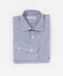 『イージーケア』LIFE STYLE TAILOR セミワイド細ストライプシャツ