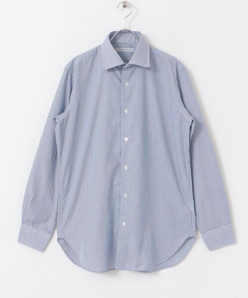URBAN RESEARCH DOORS（アーバンリサーチドアーズ）の「『イージーケア』LIFE STYLE TAILOR　セミワイド細ストライプシャツ（シャツ/ブラウス・メンズ・ブルー系その他・37/39/41/43）」の3枚目の写真