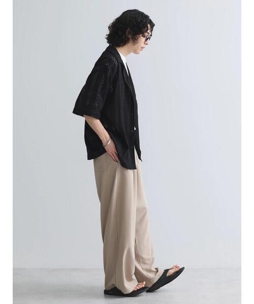 CRAFT STANDARD BOUTIQUE（クラフトスタンダードブティック）の「レースオープンカラーシャツ（シャツ/ブラウス・メンズ・ブラック/ホワイト・M/L）」の10枚目の写真