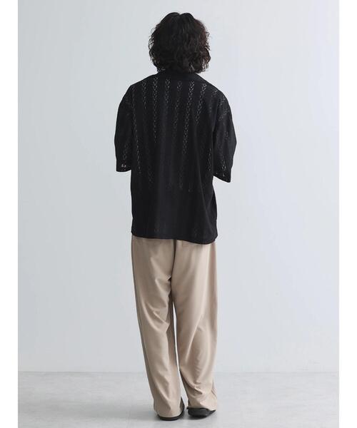 CRAFT STANDARD BOUTIQUE（クラフトスタンダードブティック）の「レースオープンカラーシャツ（シャツ/ブラウス・メンズ・ブラック/ホワイト・M/L）」の11枚目の写真