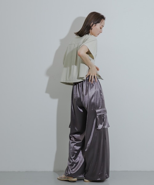 SENSE OF PLACE by URBAN RESEARCH(センスオブプレイスバイアーバンリサーチ)の「『UR TECH DRYLUXE』Wジップシャツ(シャツ/ブラウス・レディース・ネイビー/ライトベージュ/ライトブルー・ONE)」の10枚目の写真