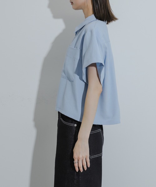 SENSE OF PLACE by URBAN RESEARCH(センスオブプレイスバイアーバンリサーチ)の「『UR TECH DRYLUXE』Wジップシャツ(シャツ/ブラウス・レディース・ネイビー/ライトベージュ/ライトブルー・ONE)」の19枚目の写真