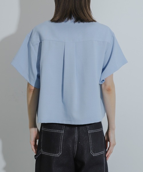 SENSE OF PLACE by URBAN RESEARCH(センスオブプレイスバイアーバンリサーチ)の「『UR TECH DRYLUXE』Wジップシャツ(シャツ/ブラウス・レディース・ネイビー/ライトベージュ/ライトブルー・ONE)」の20枚目の写真