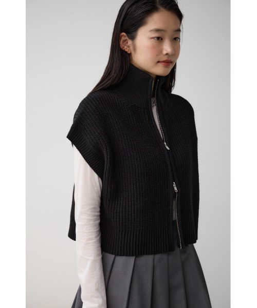 AZUL by moussy(アズールバイマウジー)の「ジップアップニットベスト(ベスト・レディース・アイボリー/ブラック/グレー・FREE)」の22枚目の写真