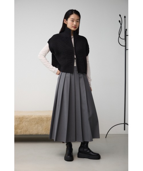 AZUL by moussy(アズールバイマウジー)の「ジップアップニットベスト(ベスト・レディース・アイボリー/ブラック/グレー・FREE)」の21枚目の写真