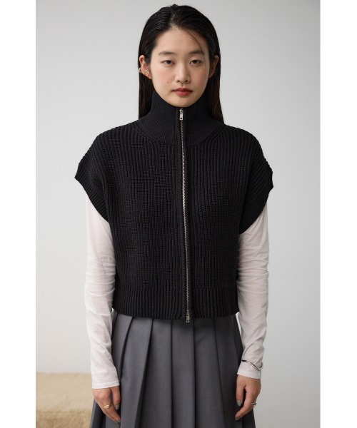 AZUL by moussy(アズールバイマウジー)の「ジップアップニットベスト(ベスト・レディース・アイボリー/ブラック/グレー・FREE)」の20枚目の写真