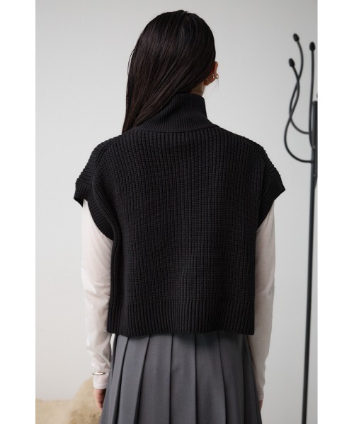 AZUL by moussy(アズールバイマウジー)の「ジップアップニットベスト(ベスト・レディース・アイボリー/ブラック/グレー・FREE)」の18枚目の写真