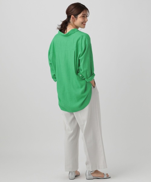 Elura（エルーラ）の「カラーリネンシャツ/138091（シャツ/ブラウス・レディース・ブルー/グリーン/ネイビー・MEDIUM/LARGE）」の16枚目の写真