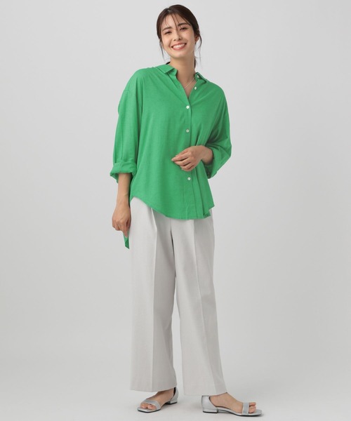 Elura（エルーラ）の「カラーリネンシャツ/138091（シャツ/ブラウス・レディース・ブルー/グリーン/ネイビー・MEDIUM/LARGE）」の17枚目の写真