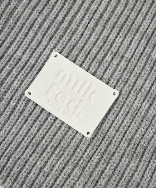 MILKFED.（ミルクフェド）の「LOGO PATCH RIB SCARF（マフラー・レディース・マルチ/ブラック/アッシュ/ベージュ・ONE SIZE）」の10枚目の写真