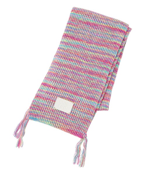 MILKFED.（ミルクフェド）の「LOGO PATCH RIB SCARF（マフラー・レディース・マルチ/ブラック/アッシュ/ベージュ・ONE SIZE）」の7枚目の写真