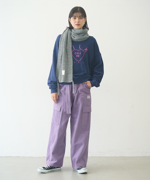 MILKFED.（ミルクフェド）の「LOGO PATCH RIB SCARF（マフラー・レディース・マルチ/ブラック/アッシュ/ベージュ・ONE SIZE）」の17枚目の写真