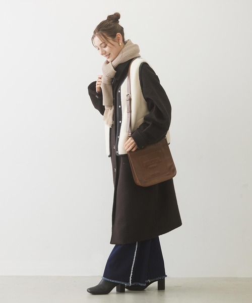 MILKFED.（ミルクフェド）の「LOGO PATCH RIB SCARF（マフラー・レディース・マルチ/ブラック/アッシュ/ベージュ・ONE SIZE）」の21枚目の写真