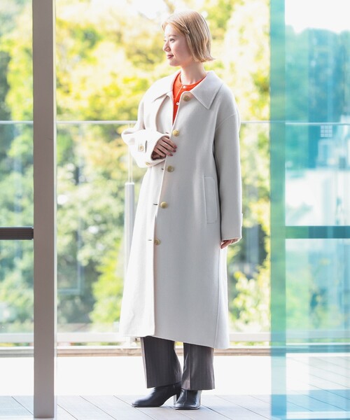 Ray BEAMS（レイビームス）の「ガンフラップ ステンカラー コート（ステンカラーコート・レディース・ブラック/ホワイト系その他6/ロイヤルブルー・1/0）」の6枚目の写真