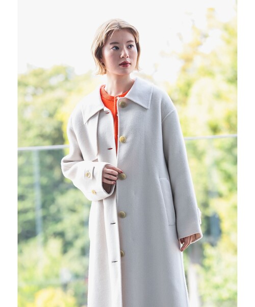 Ray BEAMS（レイビームス）の「ガンフラップ ステンカラー コート（ステンカラーコート・レディース・ブラック/ホワイト系その他6/ロイヤルブルー・1/0）」の8枚目の写真