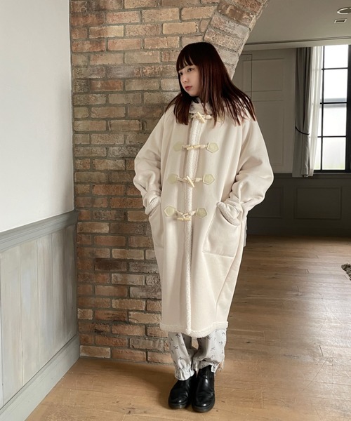 RUBY AND YOU(ルビーアンドユー)の「ムートンダッフルコート(ダッフルコート・レディース・アイボリー/キャメル・FREE)」の12枚目の写真