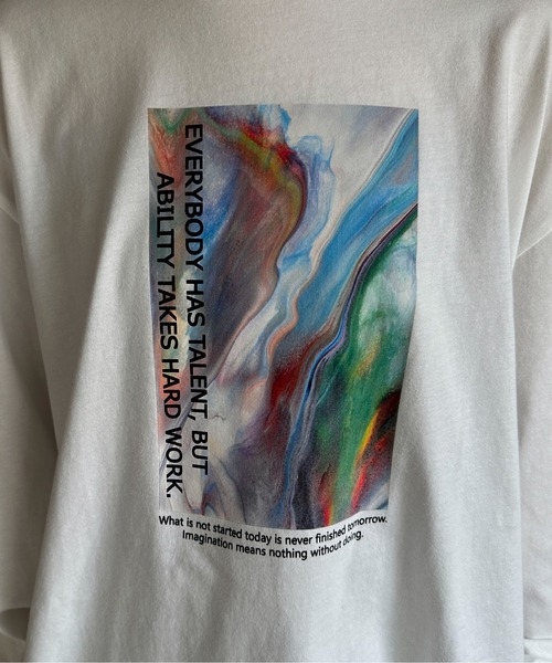 feepur(フェピュール)の「ニュアンスグラフィックビッグロンTee(Tシャツ/カットソー・レディース・ブラック/オフホワイト・MEDIUM)」の11枚目の写真