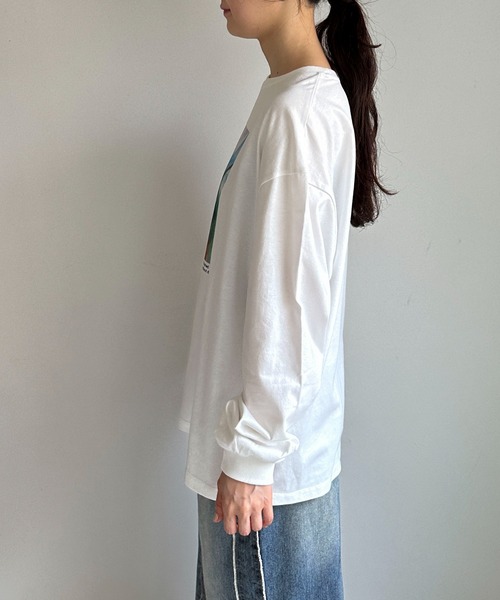 feepur(フェピュール)の「ニュアンスグラフィックビッグロンTee(Tシャツ/カットソー・レディース・ブラック/オフホワイト・MEDIUM)」の10枚目の写真