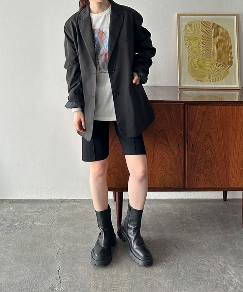 feepur(フェピュール)の「ニュアンスグラフィックビッグロンTee(Tシャツ/カットソー・レディース・ブラック/オフホワイト・MEDIUM)」の6枚目の写真