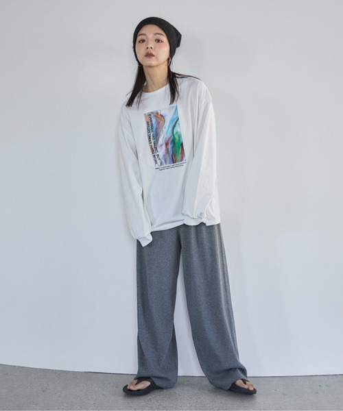 セール】ニュアンスグラフィックビッグロンTee（Tシャツ