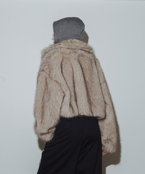 Mili affinity ダークブラウン ファーショートジャケット 最終値下げ Mili affinity ダークブラウン ファーショートジャケット 最終