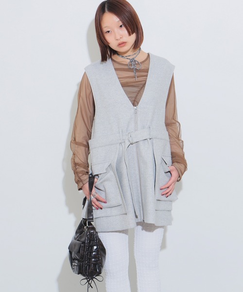 Ray BEAMS(レイビームス)の「サイド スリット レギンス(レギンス/スパッツ・レディース・ブラック/ホワイト・ONE SIZE)」の13枚目の写真