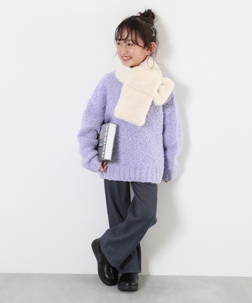 devirock（デビロック）の「RICH WARM 裏シャギー フレアパンツ（その他パンツ・キッズ・ネイビー系1/グレー系/ダークグリーン/ブラック・100cm/110cm/120cm/130cm/140cm/150cm/160cm）」の5枚目の写真