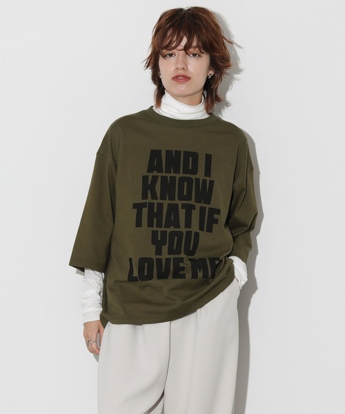 The rejoice(ザ リジョイス)の「8分袖ロゴTシャツ(Tシャツ/カットソー・レディース・カーキ/オフホワイト・FREE)」の14枚目の写真