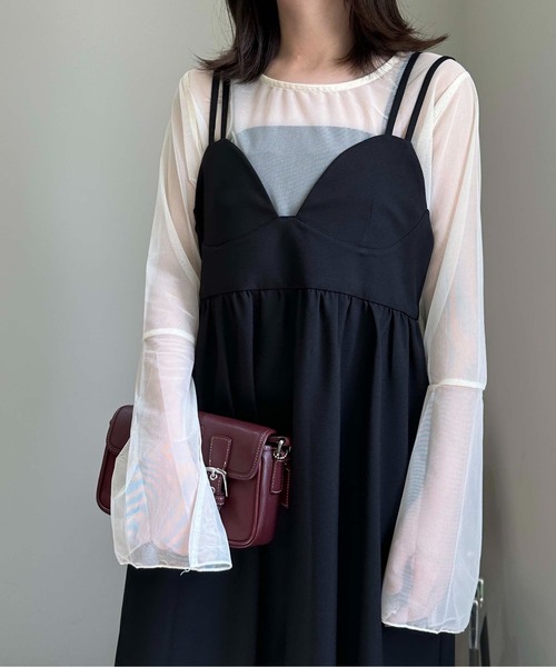 1chaku.（イッチャク）の「マキシキャミワンピース（ワンピース・レディース・ブラック/サンドベージュ/チャコールグレー/ブルー/セージグリーン/ブルーグレー/ダークベージュ/サンドグレー・マルチサイズ）」の10枚目の写真