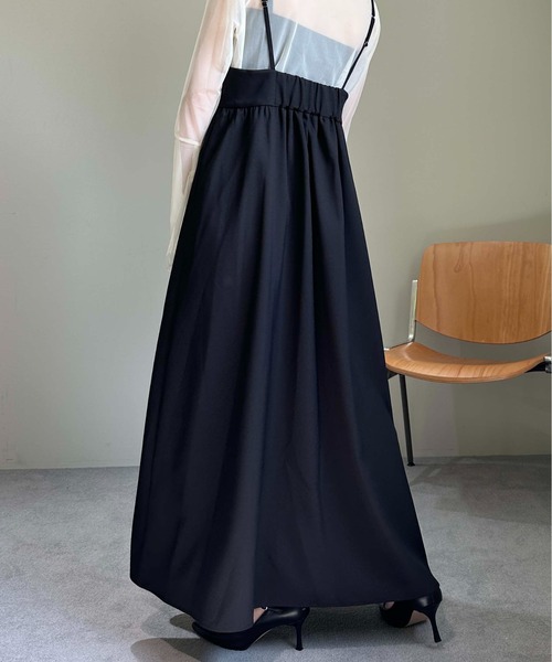 1chaku.（イッチャク）の「マキシキャミワンピース（ワンピース・レディース・ブラック/サンドベージュ/チャコールグレー/ブルー/セージグリーン/ブルーグレー/ダークベージュ/サンドグレー・マルチサイズ）」の12枚目の写真