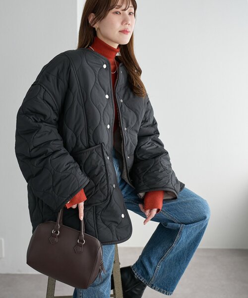 キルティングリバーシブルファーコート《WEB限定カラーあり