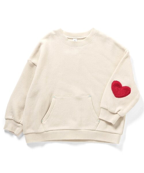 BREEZE(ブリーズ)の「イロイロパッチトレーナー(スウェット・キッズ・ブラック/オフホワイト/オレンジ/パープル/ブラウン/グリーン/レインボー・80/90/100/110/120/130/140/150)」の2枚目の写真