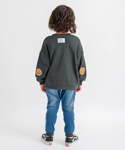 BREEZE(ブリーズ)の「イロイロパッチトレーナー(スウェット・キッズ・ブラック/オフホワイト/オレンジ/パープル/ブラウン/グリーン/レインボー・80/90/100/110/120/130/140/150)」の11枚目の写真