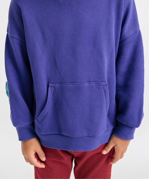 BREEZE(ブリーズ)の「イロイロパッチトレーナー(スウェット・キッズ・ブラック/オフホワイト/オレンジ/パープル/ブラウン/グリーン/レインボー・80/90/100/110/120/130/140/150)」の16枚目の写真