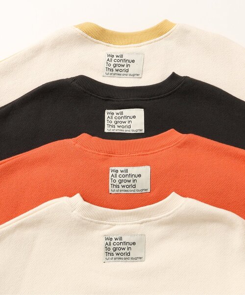 BREEZE(ブリーズ)の「イロイロパッチトレーナー(スウェット・キッズ・ブラック/オフホワイト/オレンジ/パープル/ブラウン/グリーン/レインボー・80/90/100/110/120/130/140/150)」の20枚目の写真