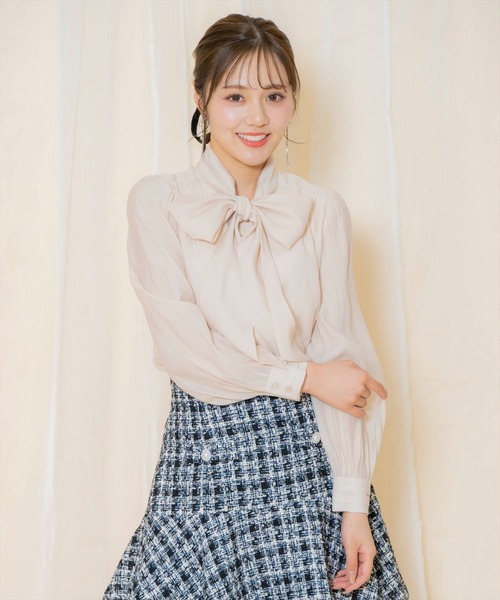 【セール】リボンタイギャザーブラウス（シャツ/ブラウス）｜WILLSELECTION（ウィルセレクション） 7,623円