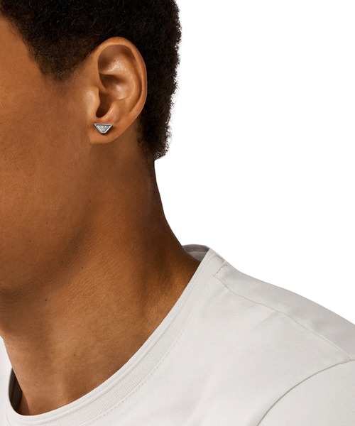 EMPORIO ARMANI(エンポリオアルマーニ)の「エンポリオ・アルマーニ アクセサリー メンズ ピアス EGS3130040(ピアス(両耳用)・メンズ・Silver・FREE)」の3枚目の写真