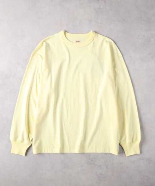 Right-on（ライトオン）の「【Healthknit】天竺長袖クルーネックＴ（Tシャツ/カットソー・レディース・イエロー/ブラック/サックスブルー/ホワイト・S/M/L）」の4枚目の写真